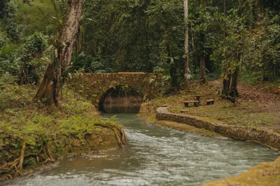 The river below the estate