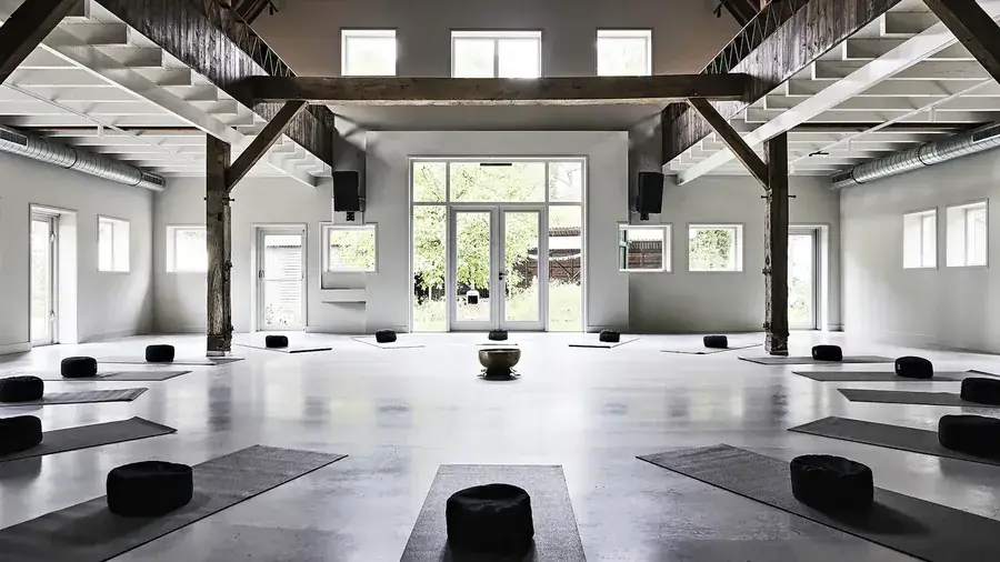 The session hall in the old stable at The Place To Be